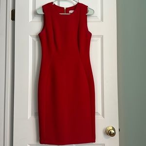 Calvin Klein Red Sheathe Dress size 4